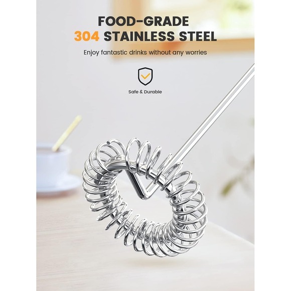 Vewaci K8 Milk Frother Handheld Blue USB-C Rechargeable Electric Milk Foamer for - Picture 5 of 14